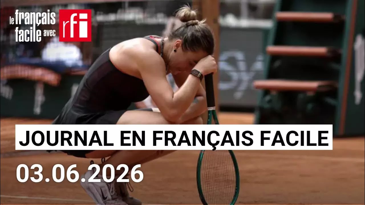 Roland-Garros: Aryna Sabalenka à terre | Journal • Français Facile - RFI