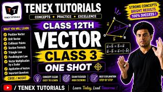 Vectors Part 3 II Class 12th II Tenex Tutorials II Sumit Ahuja