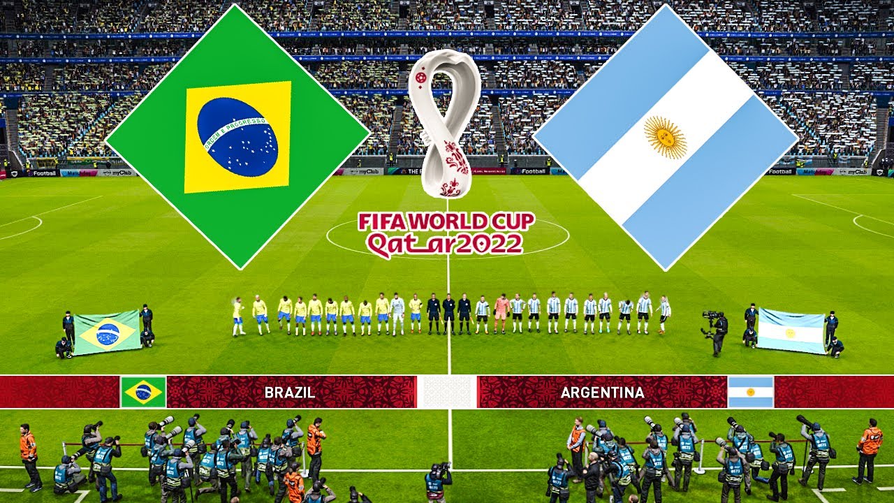 PES - Brazil vs Argentina - FIFA World Cup 2022 Qatar - Full Match All Goals HD eFootball - Gameplay