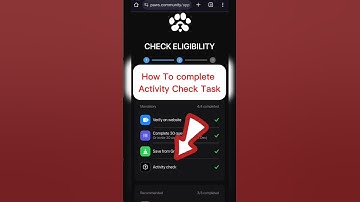 How to Complete Activity Check Task in PAWS| Don