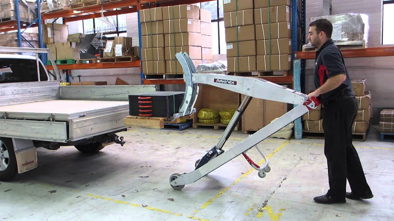 Makinex Powered Hand Truck With Fork Loading Ute Youtube