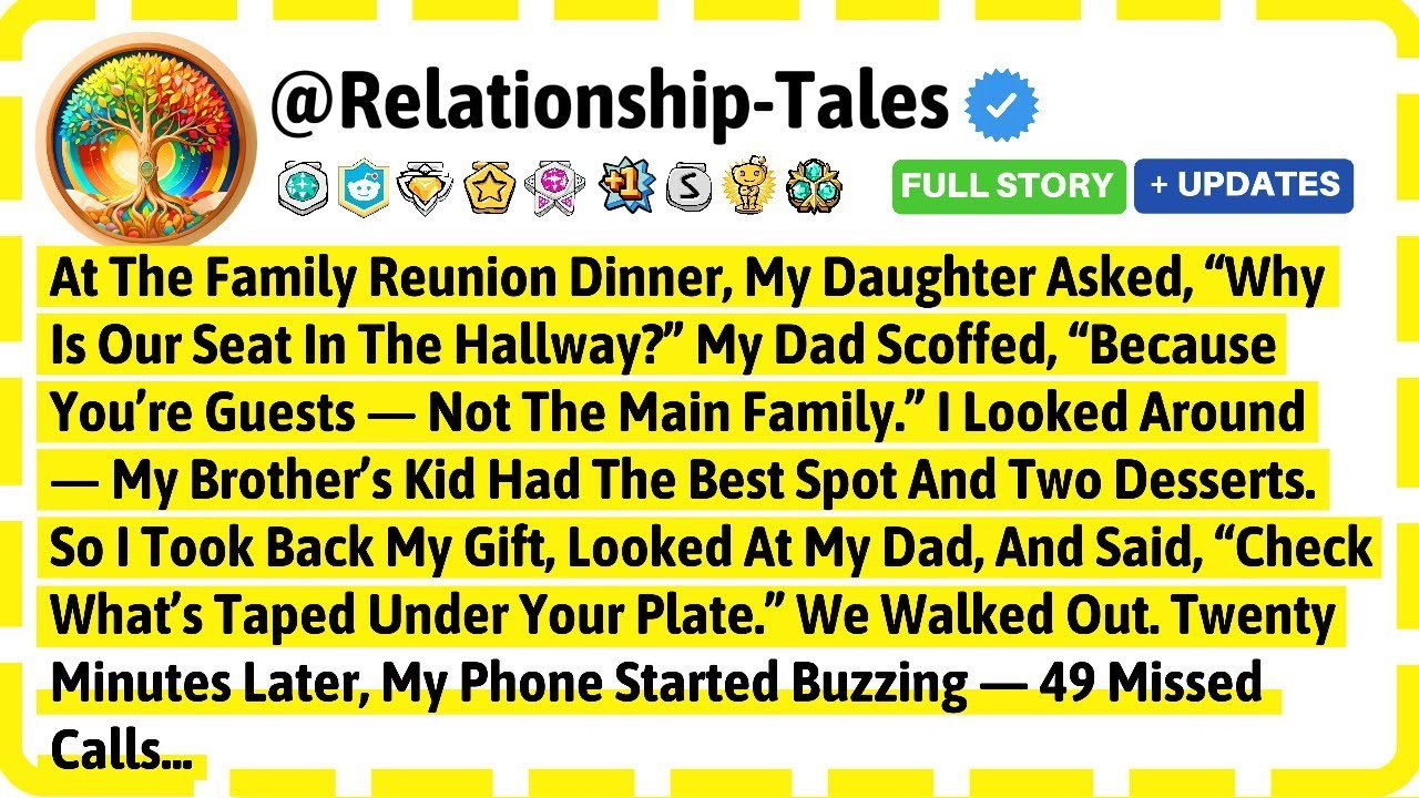 На семейном ужине моя дочь спросила: «Почему наше место в коридоре?».