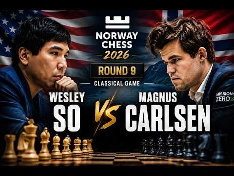 RESTREAM @NorwayChess RONDE KE 9 | WESLEY SO VS MAGNUS CARLSEN #chess #chesscom  #mediashareon