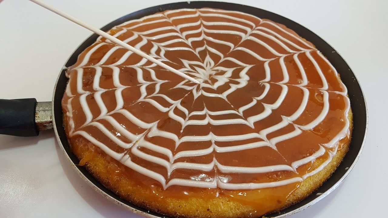 بسبوسة كتحمق فالمقلاة بدون فرن ببيضة واحدة فقط بالبرتقال والكراميل هشة وسريعة التحضير لضيوف الغفلة