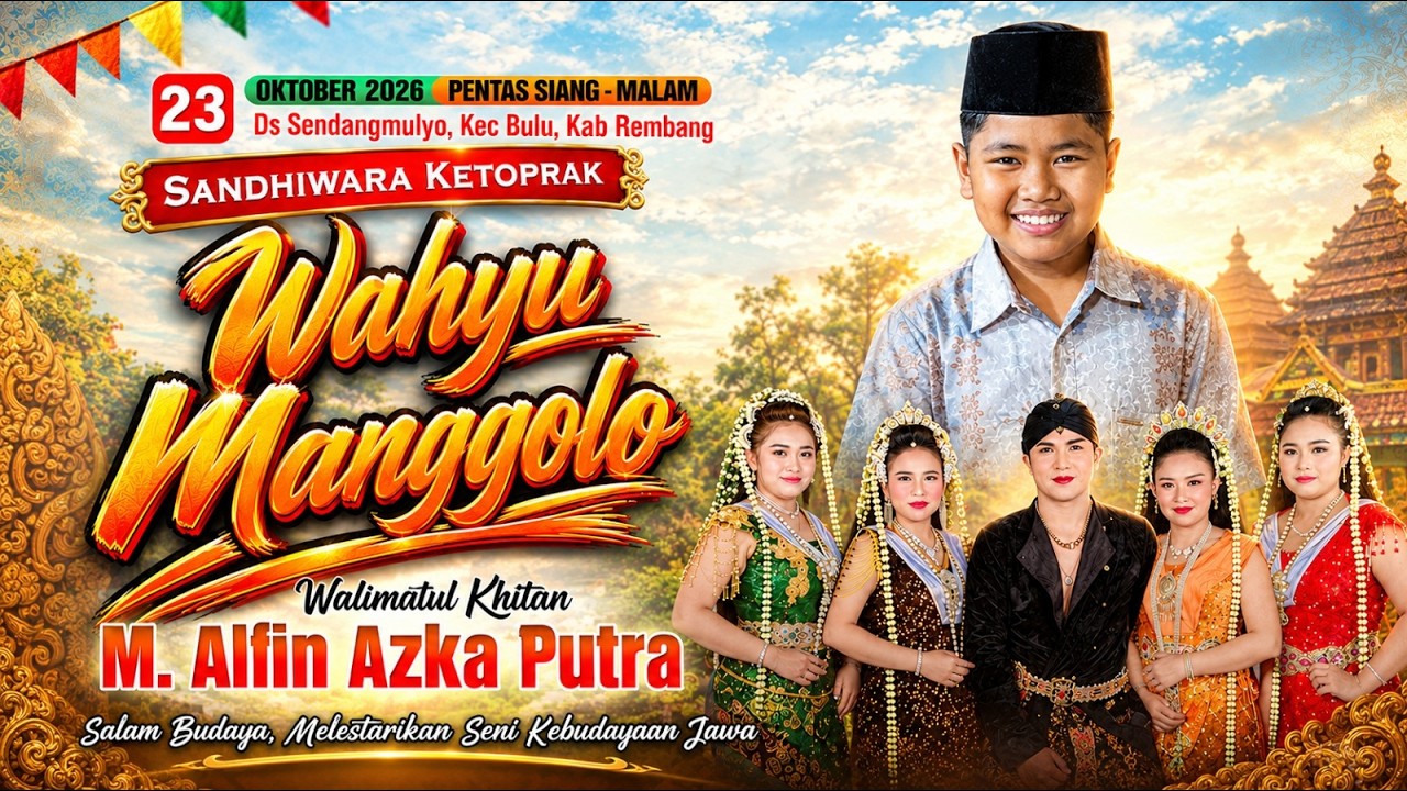 🔴LIVE STREAM KETOPRAK WAHYU MANGGOLO MALAM - KHITAN M. ALFIN AZKA PUTRA ...