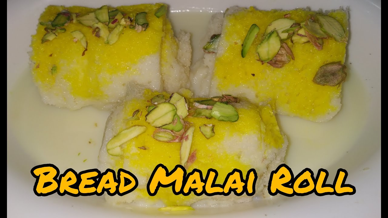 Bread Malai Roll In Hindi ब्रेड मलाई रोल छेना रोल रेसिपी sweet dessert YouTube