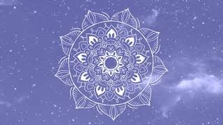 Mandala Drawing Timelapse - Lavender Galaxy Background