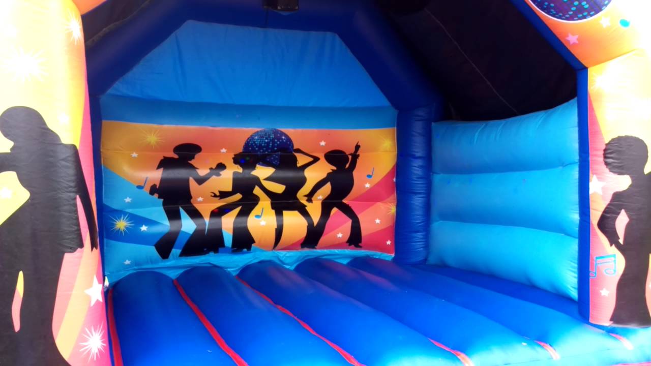 Disco bouncy castle by Sheffield inflatables YouTube