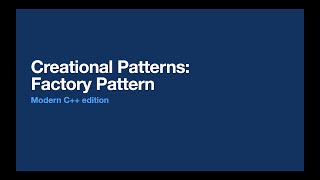Factory Design pattern in modern C++