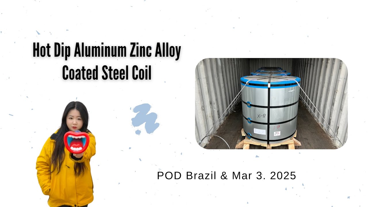 DC51D+AZ120 Hot Dip Aluminum Zinc Alloy Coated Steel Coils (GL) to Brazil