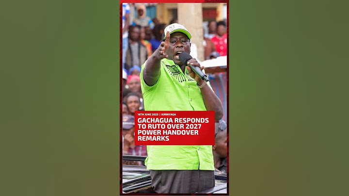 Gachagua responds to Ruto over 2027 power handover remarks