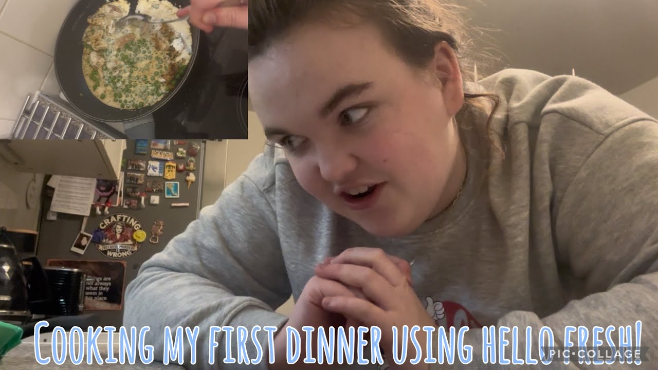 Cooking my first ever dinner using hello fresh! 