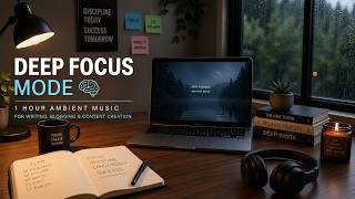 Deep Focus Mode 🧠 1 Hour Ambient Music for Writing, Blogging & Content Creation