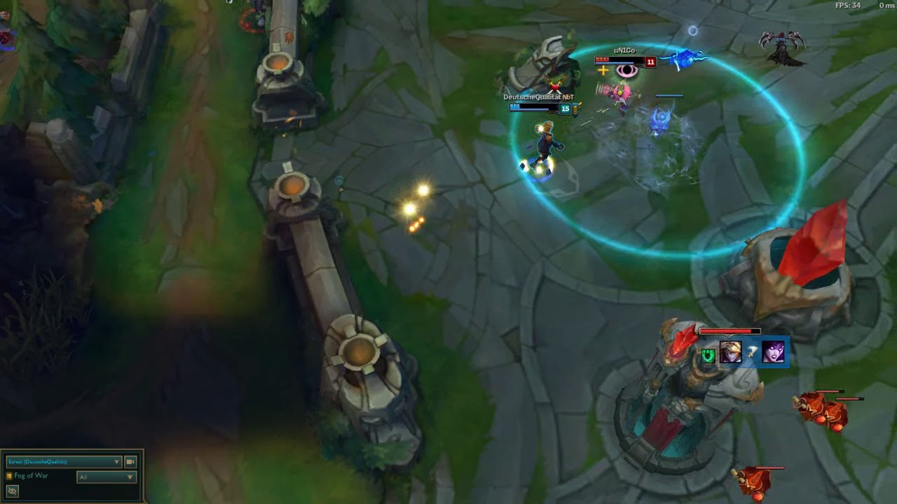 League Of Legends 7.23 Ezreal vs Botlane