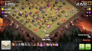 Th11 Wipeout Tripled Anyway - Queen Charge Hogminer Hybrid Wall Breaker Fail