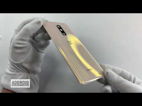 Видео: Задняя крышка для OnePlus 7 Pro перламутровая (Almond) со стеклом камеры