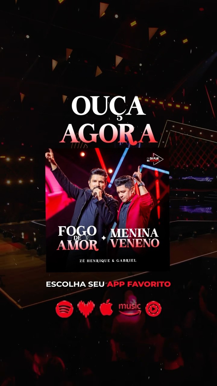 ESTÁ NO AR! Agora vocês podem ouvir Fogo de Amor | Menina Veneno em todas as plataformas digitais!