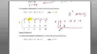 Evaluating Polynomial Functions