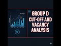 Group D OBC Cutoff Vs Vacancy Comparison