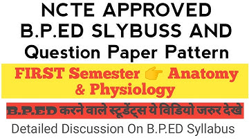 B.P.Ed Detailed Syllabus 👉Anatomy & Physiology (B.P.ED SLYBUSS की संपूर्ण जानकारी) जरुर देखे विडियो
