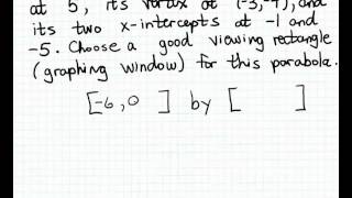 Celebrity Choosing a graphing window for a parabola Net Worth