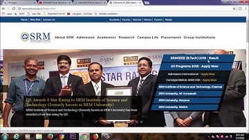 SRMJEEE 2018: Result declared for BTech, download at srmuniv.ac.in/educational news