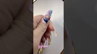 Uñas Winnie  Pooh dibujadas #winniepooh #maryland #nails #nailsdesign #nailart #nailgelart