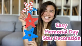 Easy Memorial Day Star Decoration // Memorial Day Craft