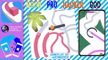 NOOB vs PRO vs HACKER vs GOD in "Line Color 3D" by tastypill. Anti-stress music, Relax in 2 minutes