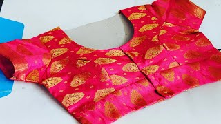 Paithani Sarre Blouse Design Cutting | Three Piece Blouse Cutting