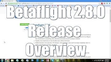 Betaflight 2.8.0 Release Overview