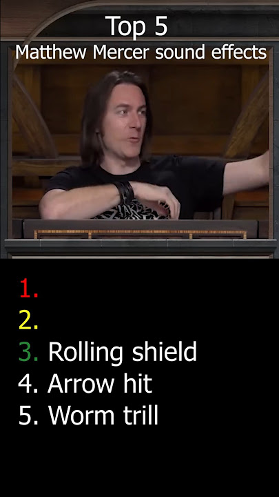 Matt Mercer's Top 5 Sound Effects #criticalrole #dnd