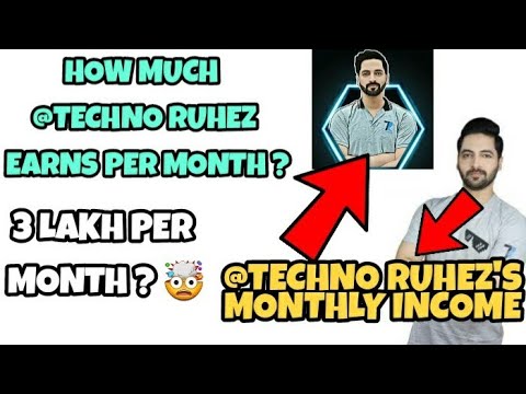 #shorts How Much @Techno Ruhez Earns In A Month ? || Techno Ruhez Monthly Income ?  || Revealed !