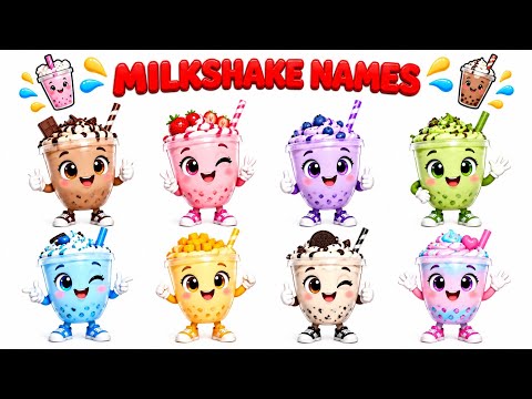 Milkshake Names 🥤 | 10 Milkshake Names in English & Hindi | Milkshake Names for Kids