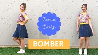 Blusa Estilo Bomber Jacket Para Usar No Vero Ellen Borges