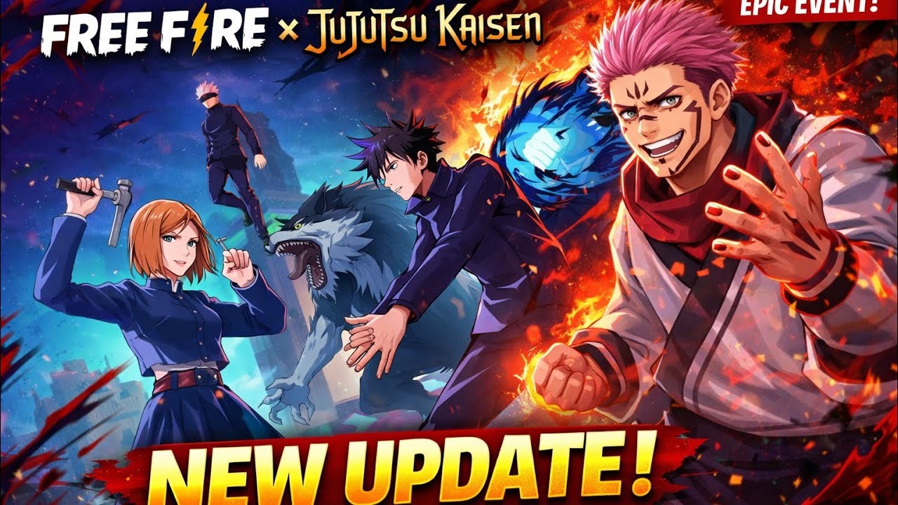 Free Fire New Update 🔥 Jujutsu Kaisen Collaboration | Gojo & Sukuna Arrive 😱 / 110-365 days.....