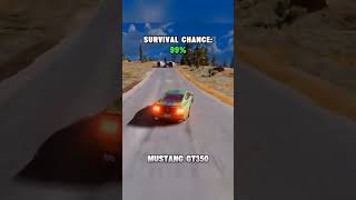 Jumping from an bridge different brand car #beamingshorts #beamingdrive #beamng