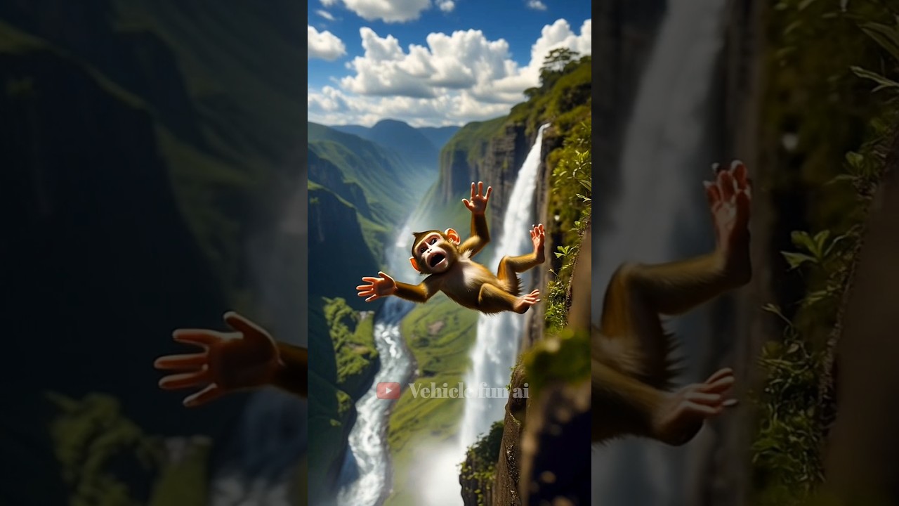 Monkey Falls from Mountain, Bajrangbali Arrives to Save Him! 🐒⚡ll 