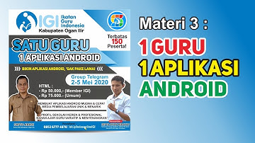 KODULAR - Materi 3 Diklat Online 1 Guru 1 Aplikasi Android