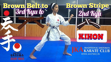 Brown Belt to Brown stripe Belt || 3rdth Kyu to 2nd Kyu || KIHON  || JKA Kyu Syllabus