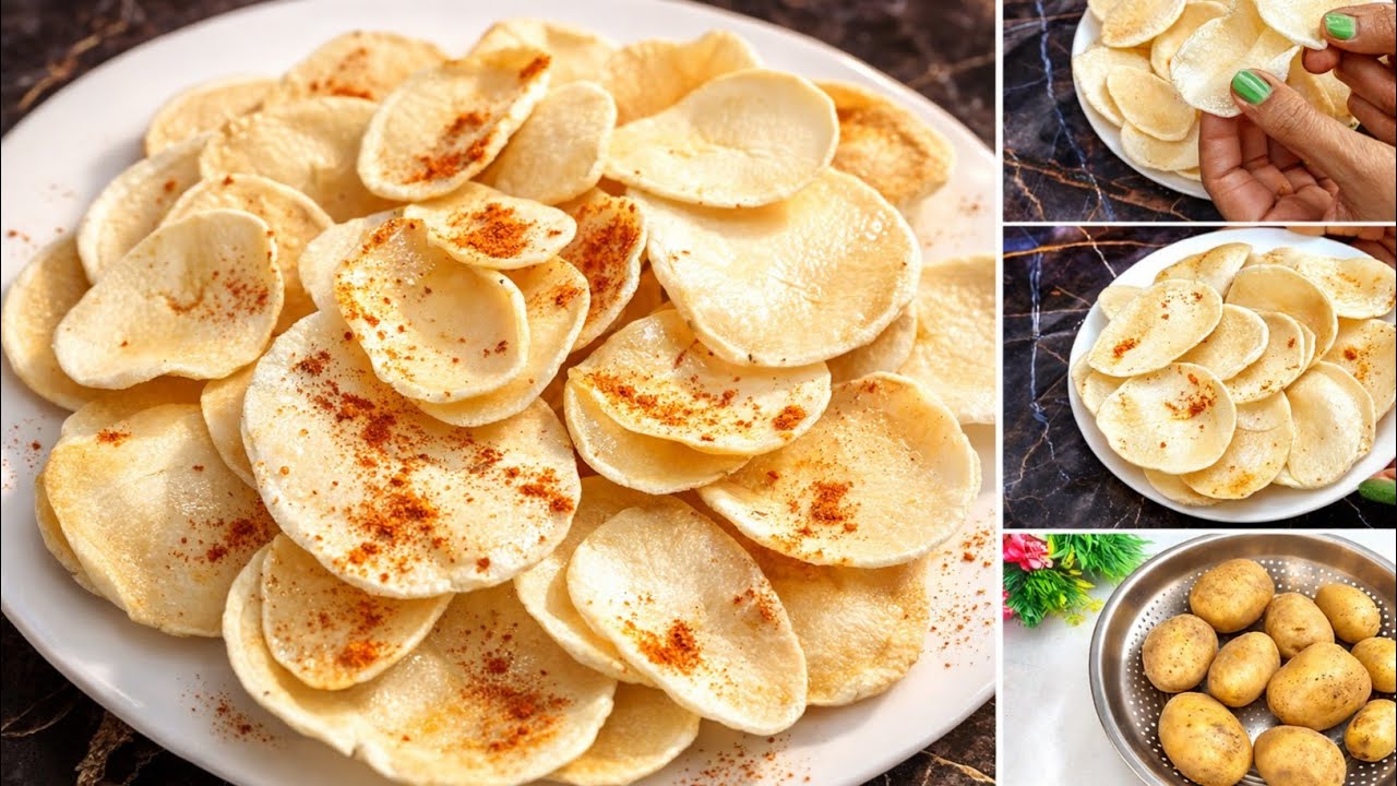 आलू की चिप्स ऐसे बनाएंगे तो कभी भी काले नहीं पड़ेंगे एकदम मार्केट जैसे बनेंगे | Aloo Chips 