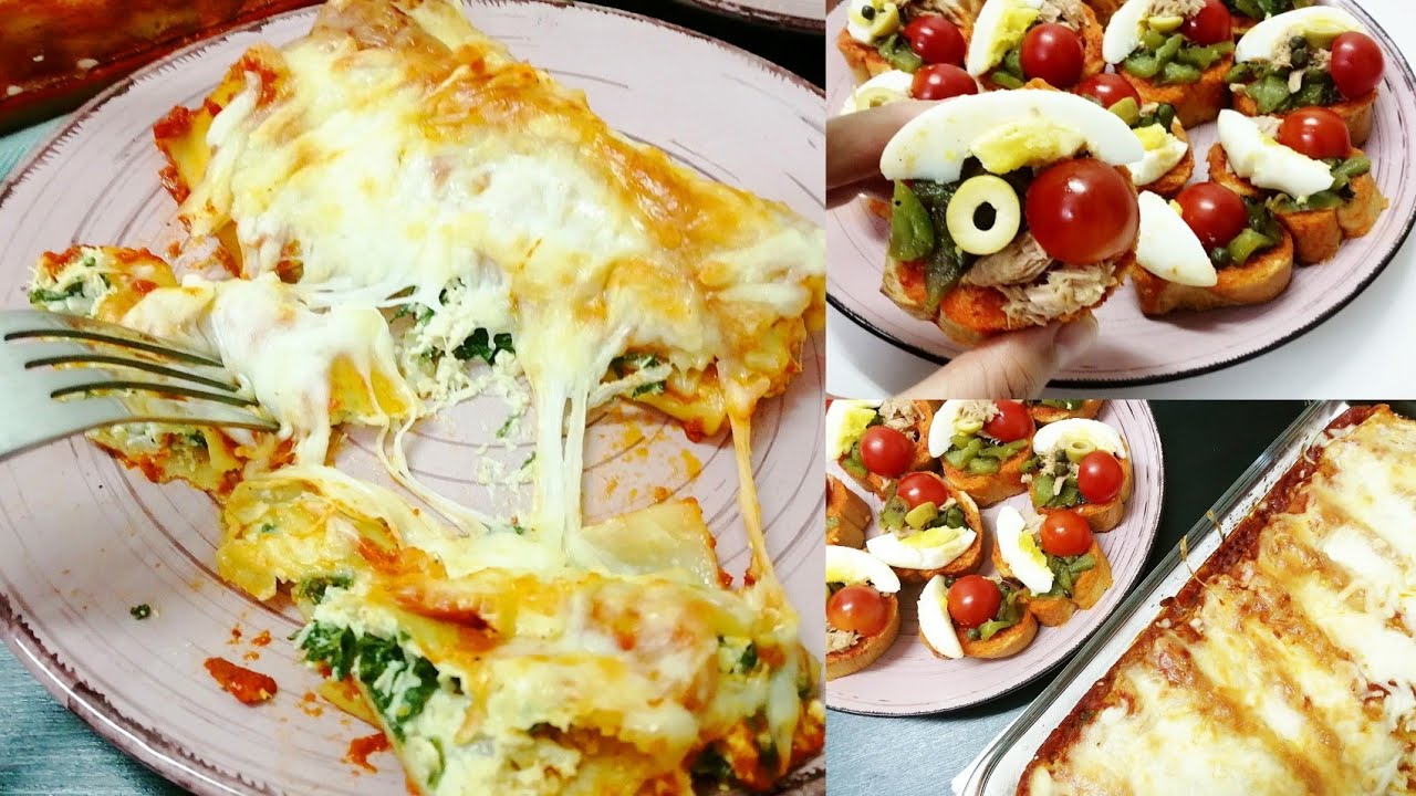 كانلوني بالدجاج والسبناخ  بنة على بنة 👍سلاطة بلانكيت مقبلات رمضانية 👌