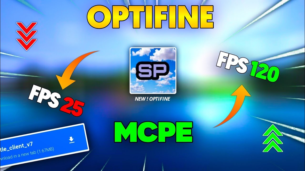 Best Fps Boost OPTIFINE for MCPE 1.19.40+. ||. quick loot , lag fix ...