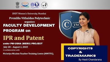 Session on Copyrights & Trademarks | FDP on IPR & Patent | P V Polytechnic | Day 4