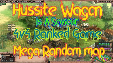 4v4 Mega Random Map | Hussite wagon Push | Age of Empires II  Definitive Edition