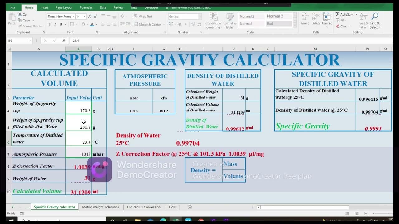 SPECIFIC GRAVITY CALCULATOR USING SPECIFIC GRAVITY CUP YouTube
