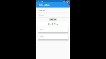 File Read and Write operations in flutter