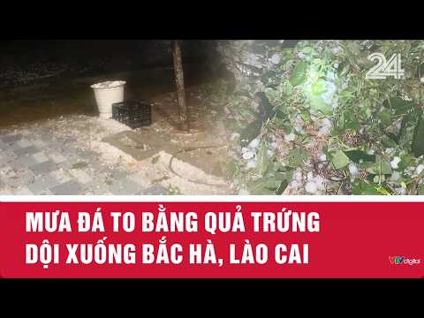 Mưa đá to bằng quả trứng dội xuống Bắc Hà, Lào Cai | VTV24