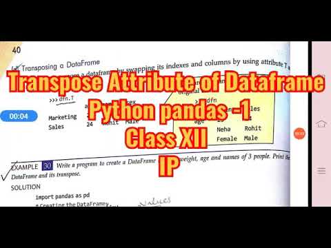 Transposing Dataframe (Python Pandas -1)
