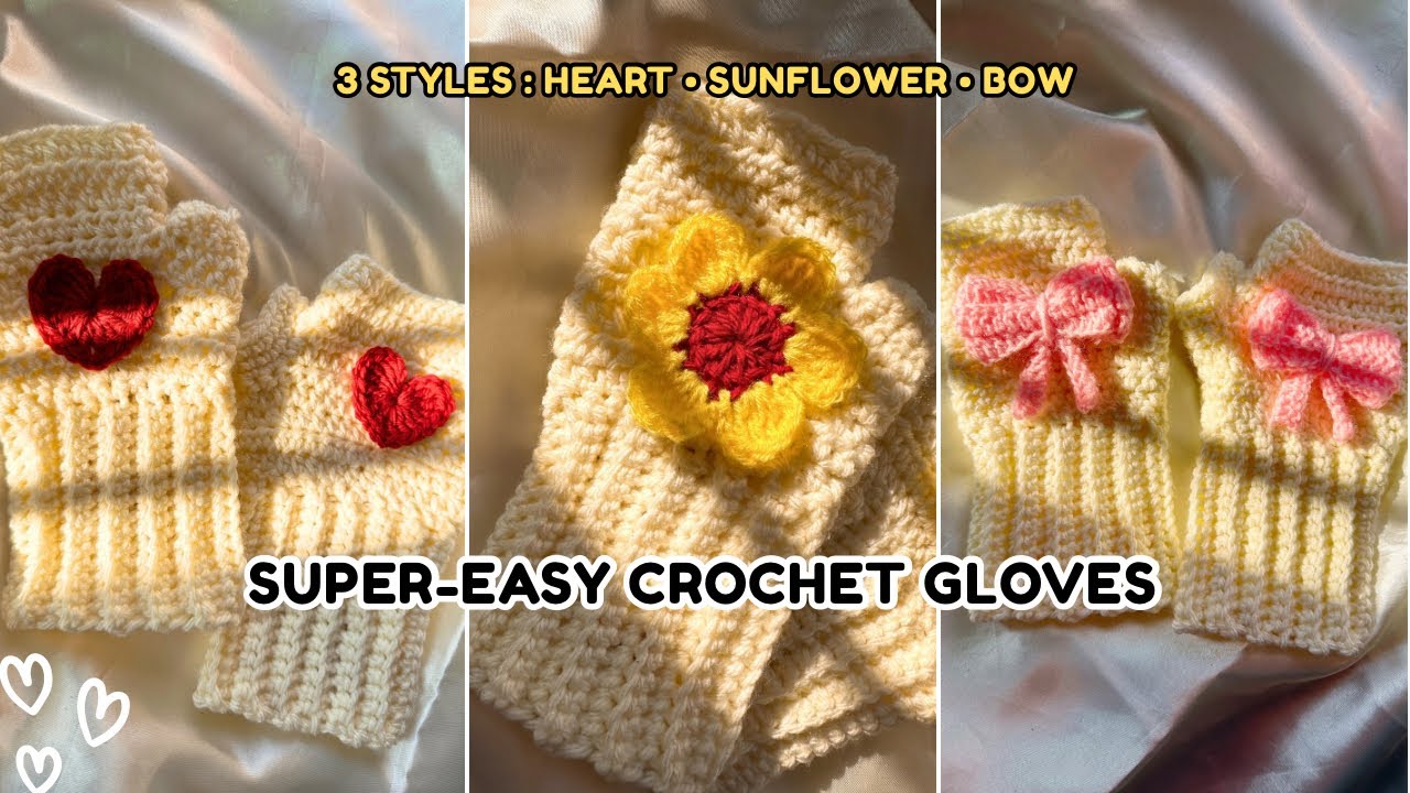 Простое руководство по вязанию крючком перчаток/варежек без пальцев | Пошаговое руководство для н...